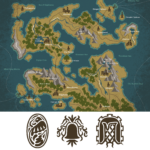 Fantasy map and town sigils